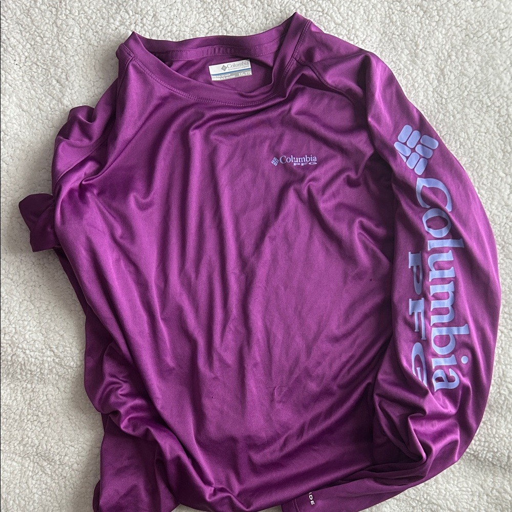 Columbia PFG Rich Purple Performance Shirt XXL